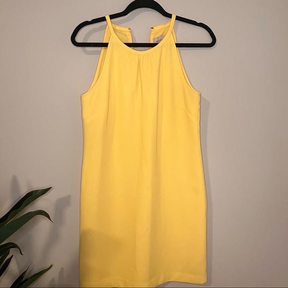 Banana Republic Dresses & Skirts - Yellow high neck/halter dress